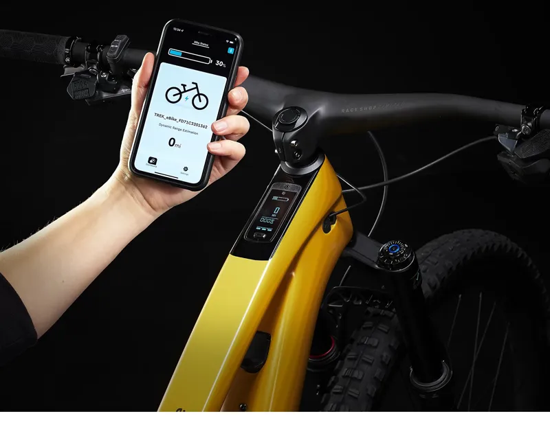 Trek Fuel EXE 9.9 XX1 AXS Electric Mountain Bike in Baja Yellow-1